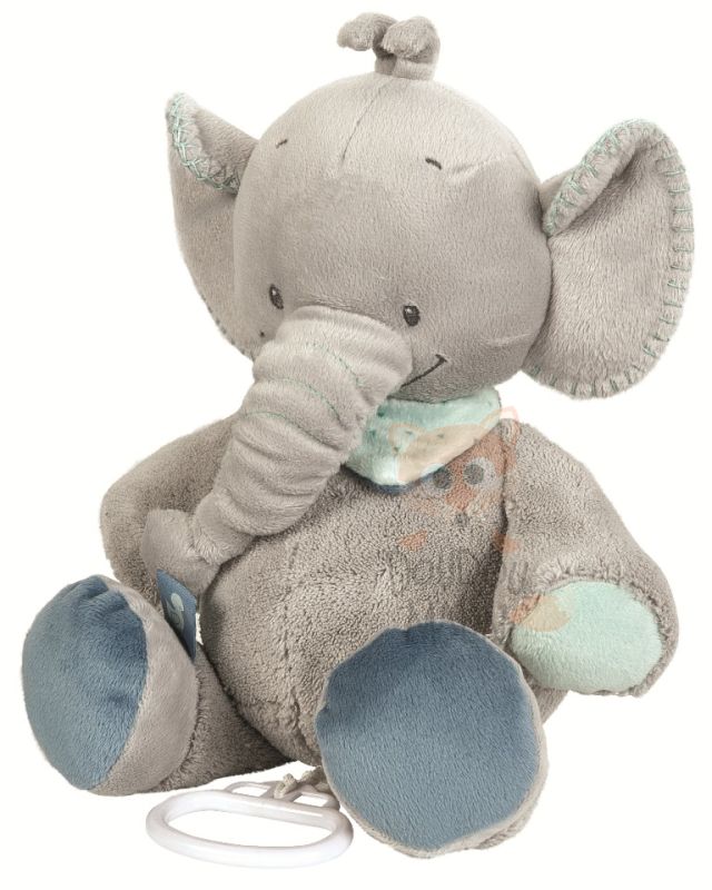  jack jules and nestor musical box elephant grey blue 